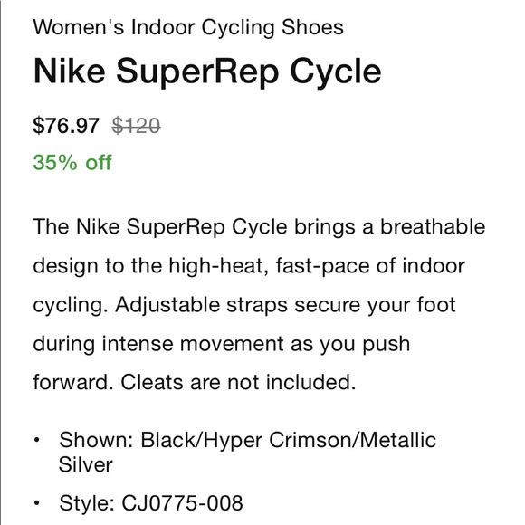 nike superrep cycle shoe womens . size 10 . NWOB . - Picture 3 of 3